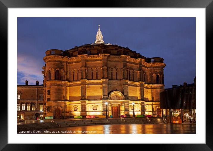 McEwan Hall, Edinburgh University, Bristo Square, Edinburgh, Sco Framed Mounted Print by Arch White