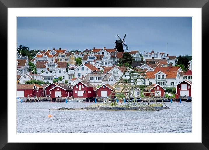 Fiskebackskil Fishing Village, Sweden Framed Mounted Print by Martyn Arnold