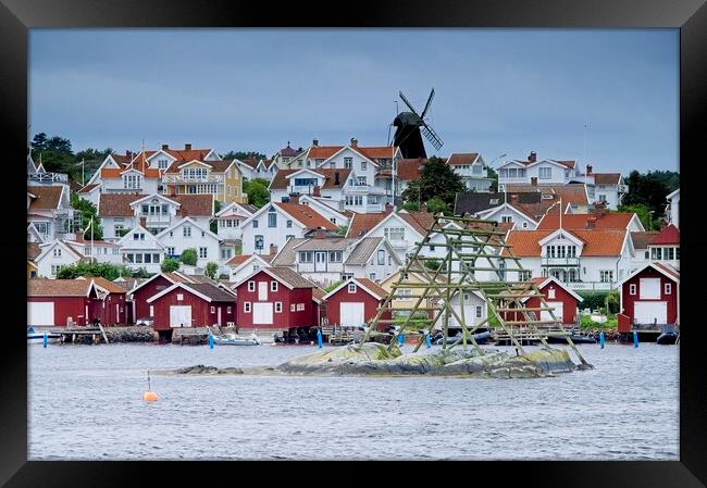Fiskebackskil Fishing Village, Sweden Framed Print by Martyn Arnold