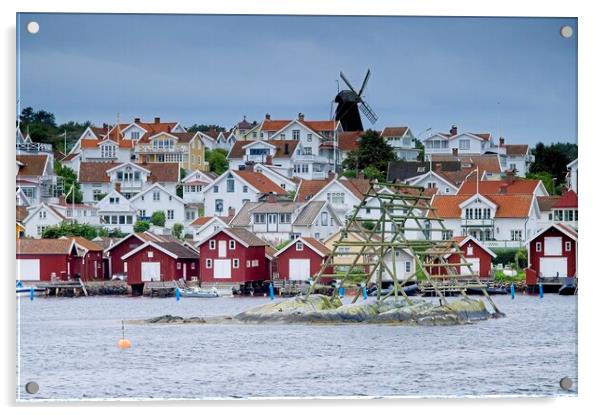 Fiskebackskil Fishing Village, Sweden Acrylic by Martyn Arnold