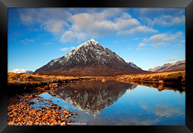 Buachaille Etive Mor and River Etive, Lochaber, Sc Framed Print by Arch White