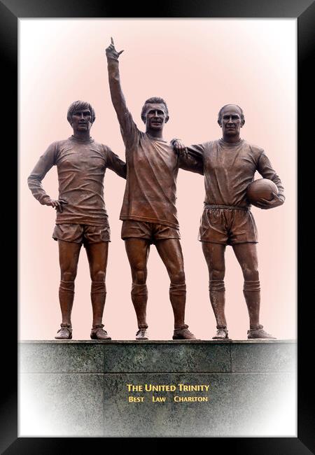 Manchester United trinity. Framed Print by David Birchall