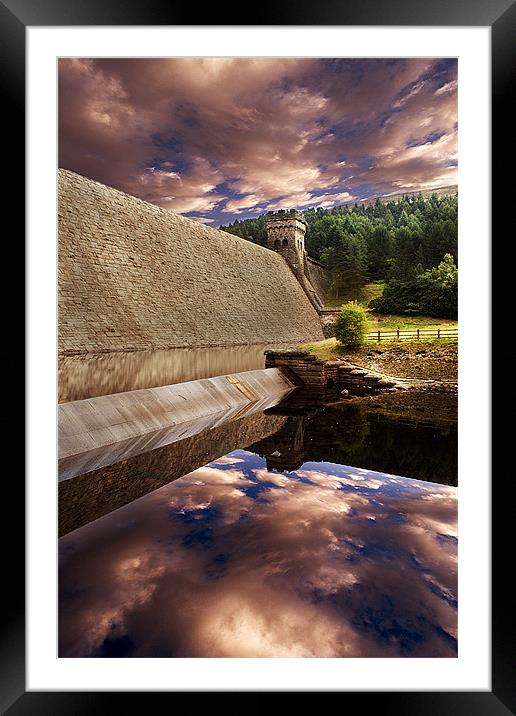 Derwent Dam Deep Reflections Framed Mounted Print by K7 Photography