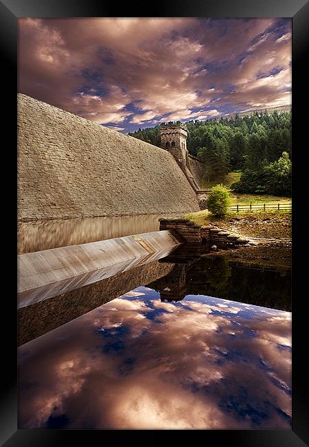 Derwent Dam Deep Reflections Framed Print by K7 Photography
