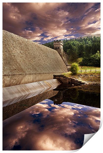 Derwent Dam Deep Reflections Print by K7 Photography