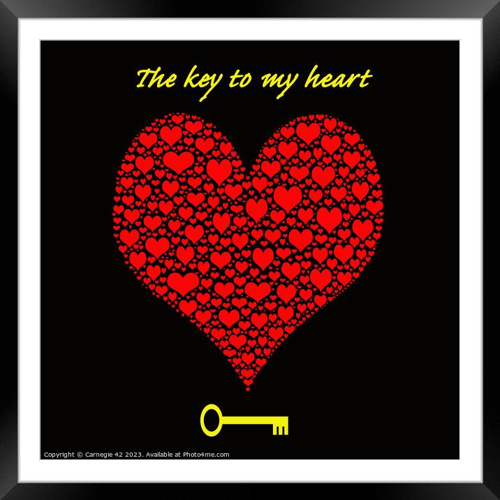 The Key to my heart  Framed Mounted Print by Carnegie 42