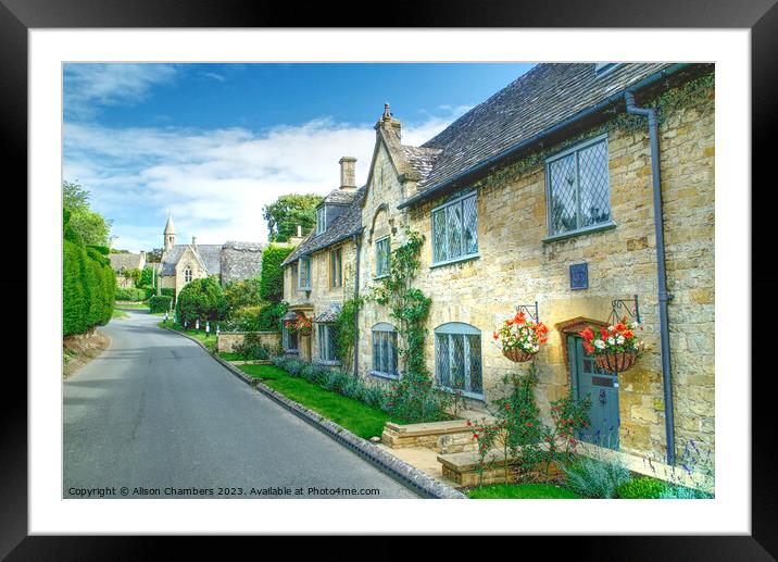 Broad Campden Cotswolds Framed Mounted Print by Alison Chambers