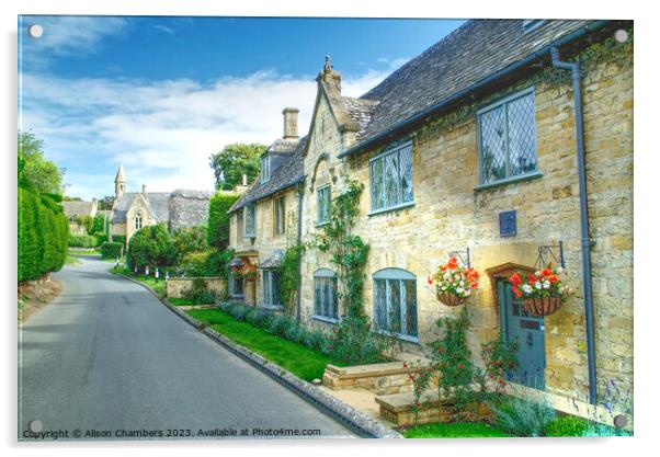 Broad Campden Cotswolds Acrylic by Alison Chambers