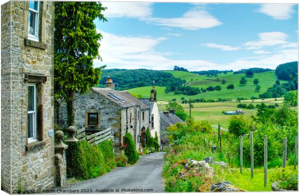 Youlgrave Derbyshire  Canvas Print by Alison Chambers
