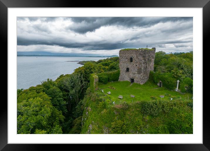 Dunollie Castle Framed Mounted Print by Apollo Aerial Photography