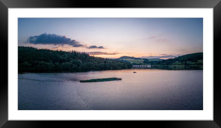 Ladybower Reservoir Framed Mounted Print by Apollo Aerial Photography