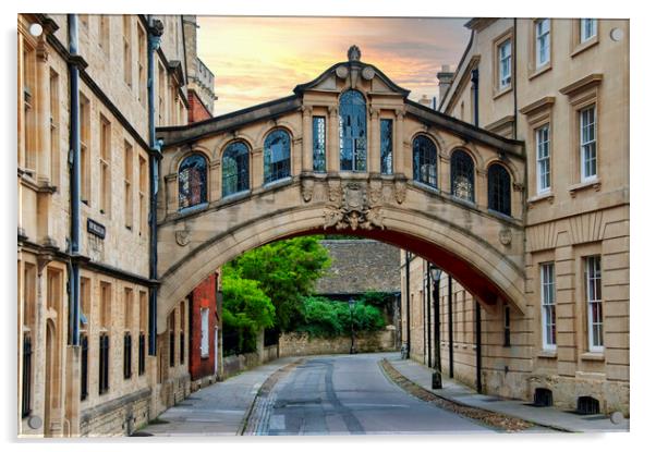 Hertford Bridge Oxford Acrylic by Steve Smith