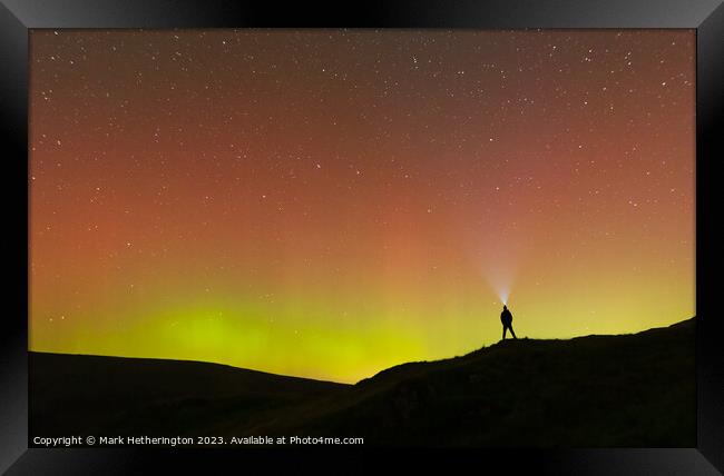 Spotlight On The Aurora Framed Print by Mark Hetherington
