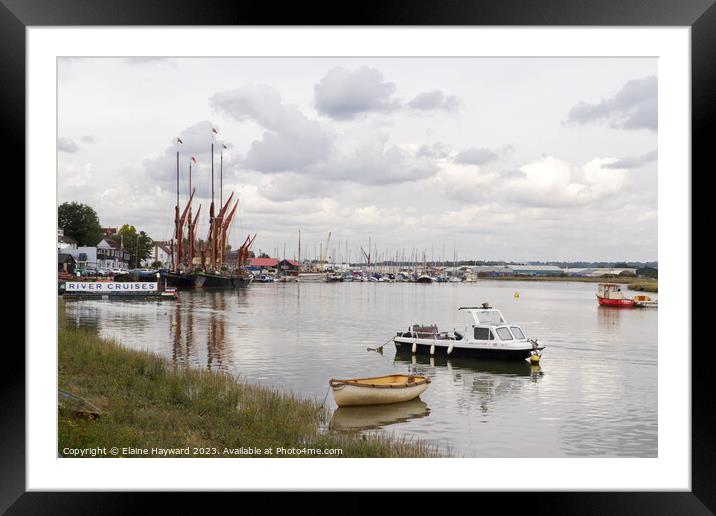 Maldon Hythe Quay on the River Chelmer Framed Mounted Print by Elaine Hayward