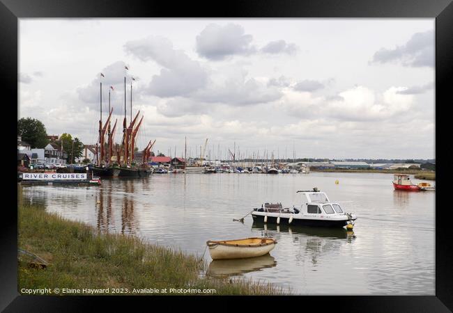 Maldon Hythe Quay on the River Chelmer Framed Print by Elaine Hayward