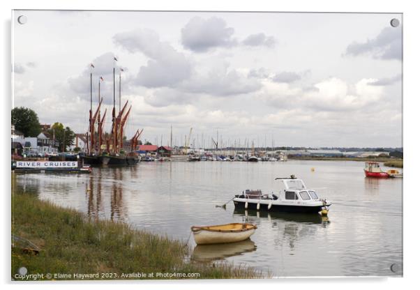 Maldon Hythe Quay on the River Chelmer Acrylic by Elaine Hayward