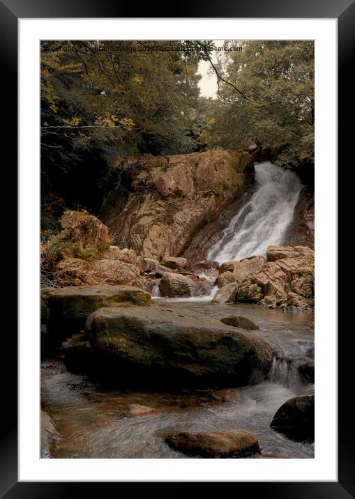 Coniston Waterfall  Framed Mounted Print by Duncan Savidge