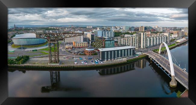 Glasgow Waterfront Panorama Framed Print by Apollo Aerial Photography
