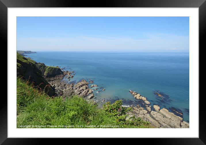 Ilfracombe Torrs Sea View in North Devon Framed Mounted Print by Stephen Thomas Photography 