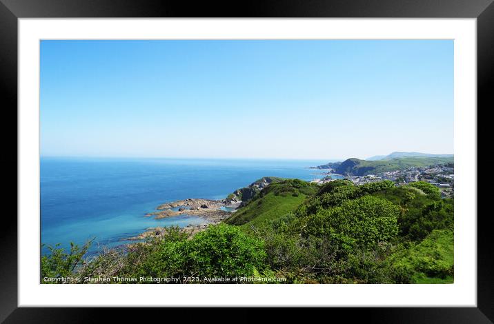 Ilfracombe view from National Trust Torrs Framed Mounted Print by Stephen Thomas Photography 