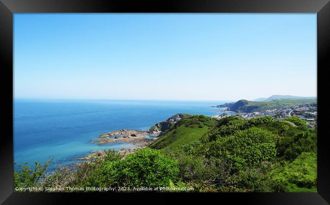 Ilfracombe view from National Trust Torrs Framed Print by Stephen Thomas Photography 