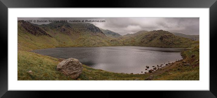 Moody Levers Water panoramic  Framed Mounted Print by Duncan Savidge