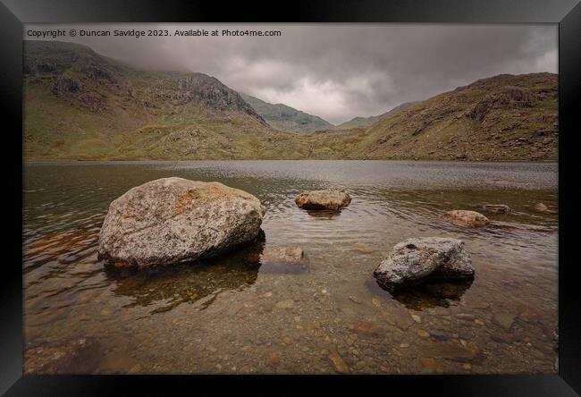 Levers water Coniston Framed Print by Duncan Savidge