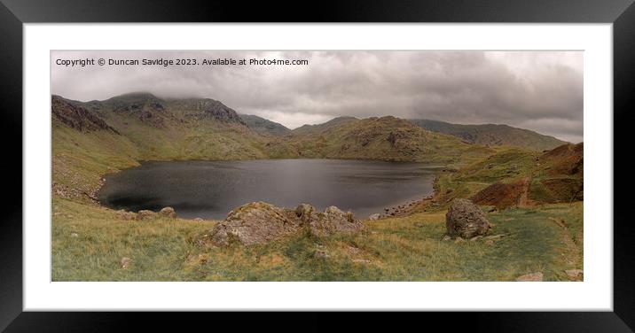 Levers Water panoramic  Framed Mounted Print by Duncan Savidge