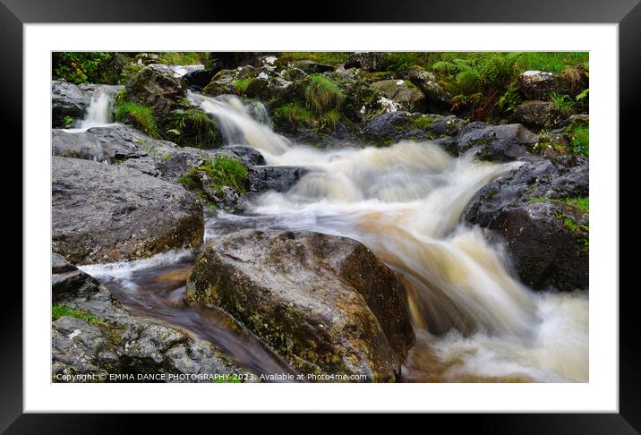 The Waterfalls at Ashness Bridge, Lake District Framed Mounted Print by EMMA DANCE PHOTOGRAPHY