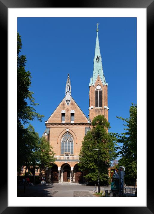 Holy Heart of Jesus Church in Ljubljana Framed Mounted Print by Artur Bogacki