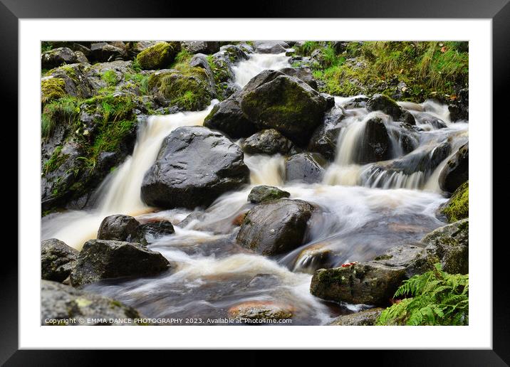 The Waterfalls at Ashness Bridge, Lake District Framed Mounted Print by EMMA DANCE PHOTOGRAPHY