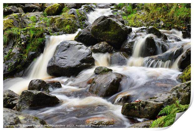 The Waterfalls at Ashness Bridge, Lake District Print by EMMA DANCE PHOTOGRAPHY