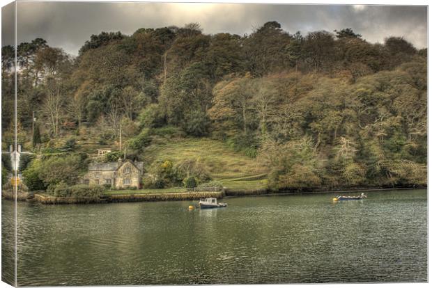 Autumn on the River Fal Canvas Print by Andrew Driver