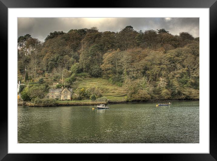 Autumn on the River Fal Framed Mounted Print by Andrew Driver