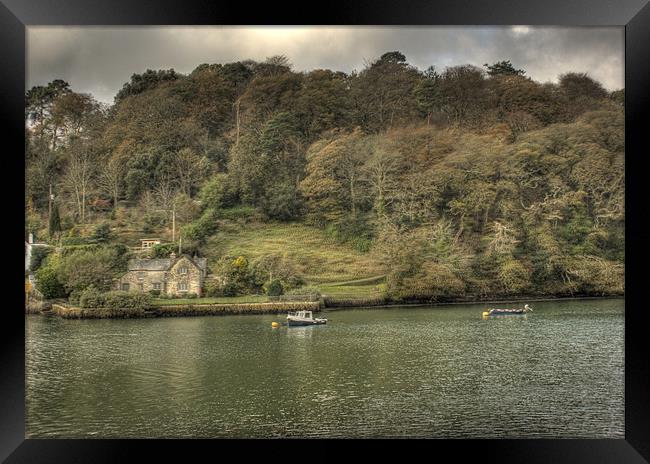Autumn on the River Fal Framed Print by Andrew Driver