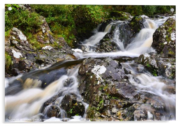 The Waterfalls at Ashness Bridge, Lake District Acrylic by EMMA DANCE PHOTOGRAPHY