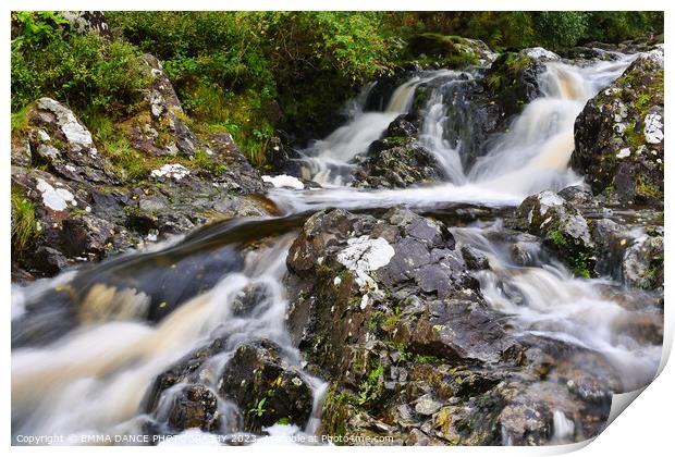 The Waterfalls at Ashness Bridge, Lake District Print by EMMA DANCE PHOTOGRAPHY