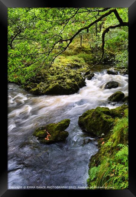 The Streams at Lodore Falls, Lake District Framed Print by EMMA DANCE PHOTOGRAPHY