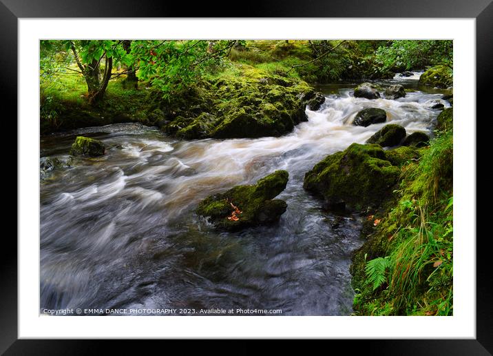 The Streams at Lodore Falls, Lake District Framed Mounted Print by EMMA DANCE PHOTOGRAPHY