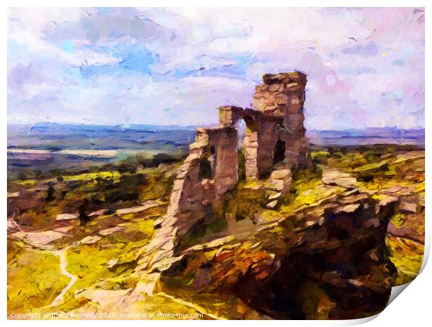 Mow Cop Castle, England Print by philip kennedy