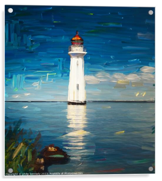 The Lighthouse at New Brighton Acrylic by philip kennedy