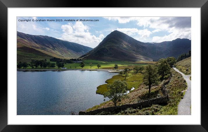 Buttermere and Fleetwith Pike Framed Mounted Print by Graham Moore