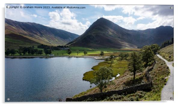 Buttermere and Fleetwith Pike Acrylic by Graham Moore
