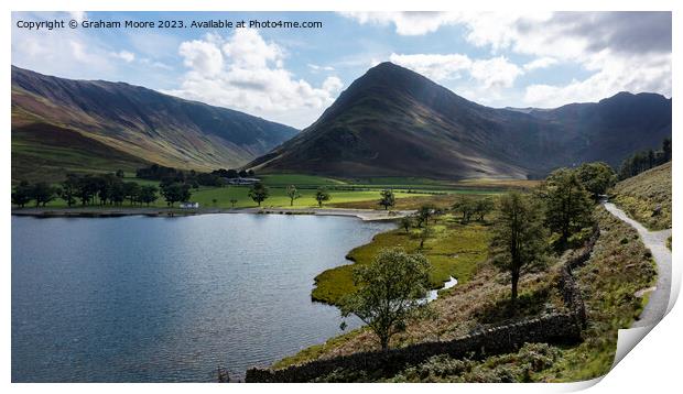 Buttermere and Fleetwith Pike Print by Graham Moore