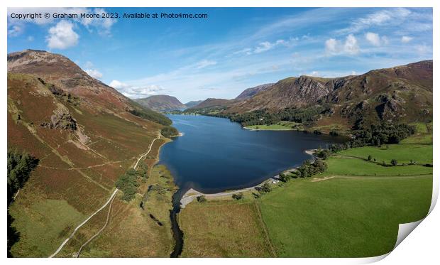 Buttermere and Crummock Water Print by Graham Moore