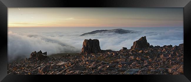 Glyderau Dawn Framed Print by Creative Photography Wales