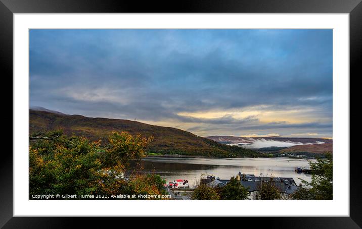 Serenity Unveiled: Loch Linnhe Mountain Vista Fort Framed Mounted Print by Gilbert Hurree