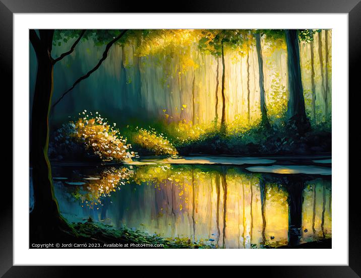 The fantastic light of dawn - GIA-2309-1045-OIL.  Framed Mounted Print by Jordi Carrio