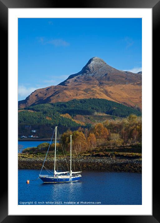 Loch Leven with the Pap of Glencoe mountain  Framed Mounted Print by Arch White