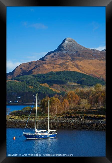 Loch Leven with the Pap of Glencoe mountain  Framed Print by Arch White
